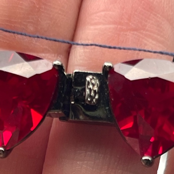 NWOT nOir Red Stone and Black Formal Statement  Necklace - Picture 4 of 7